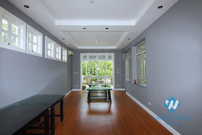 An elegant and high-end villa with a big yard for rent in Tay Ho area